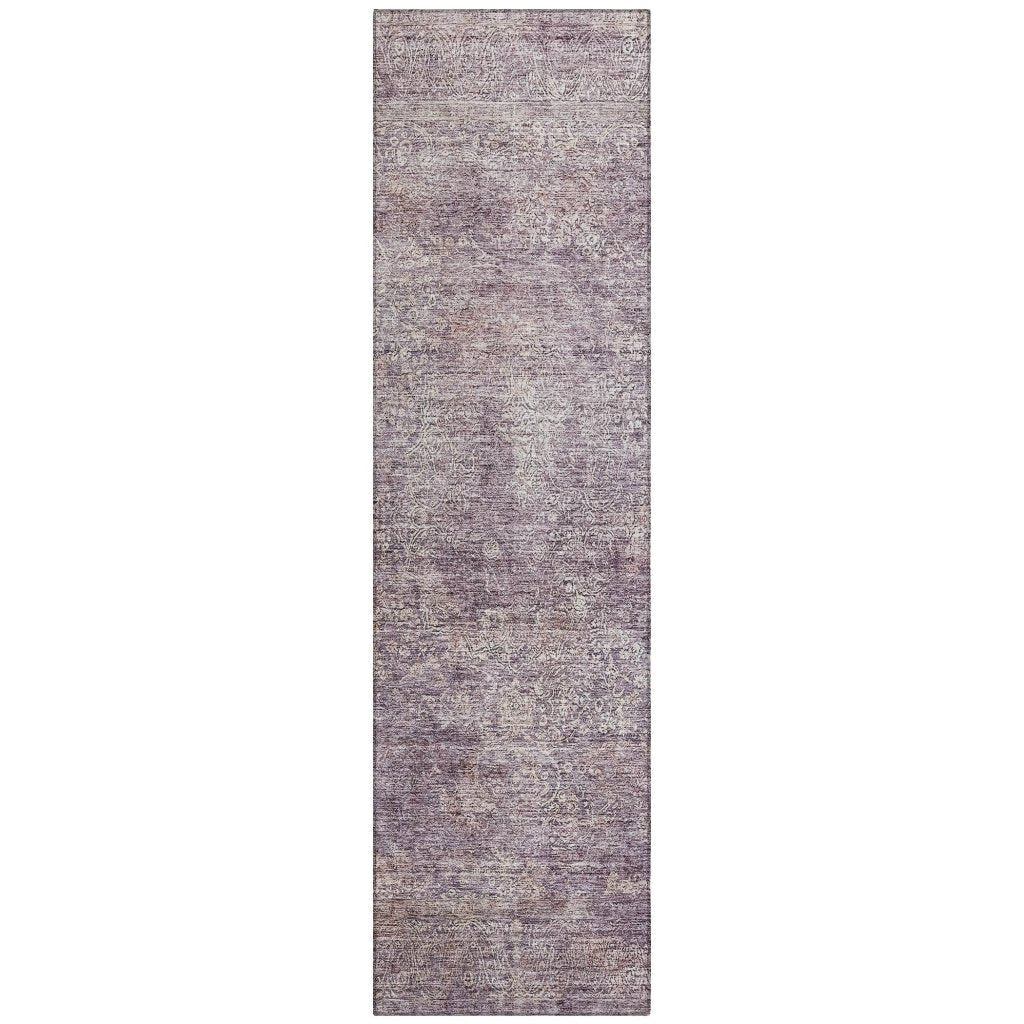 LOOMLAN Rugs Halora Purple Washable Indoor-Outdoor Rug