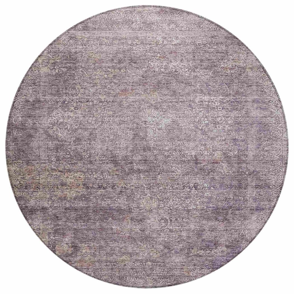 LOOMLAN Rugs Halora Purple Washable Indoor-Outdoor Rug