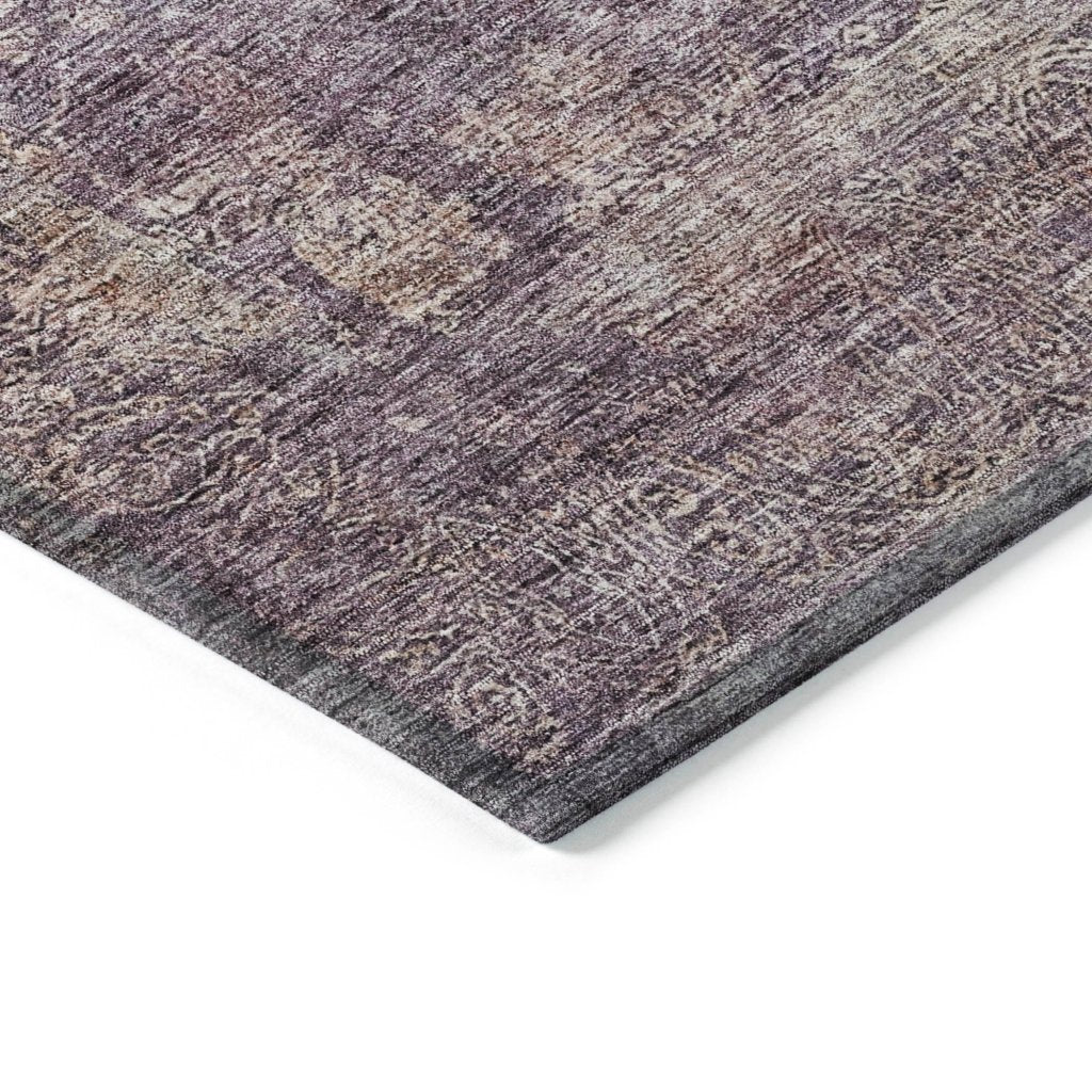 LOOMLAN Rugs Halora Purple Washable Indoor-Outdoor Rug