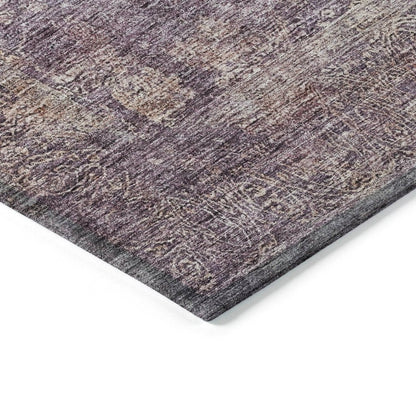 LOOMLAN Rugs Halora Purple Washable Indoor-Outdoor Rug