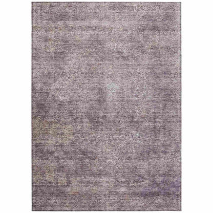 LOOMLAN Rugs Halora Purple Washable Indoor-Outdoor Rug