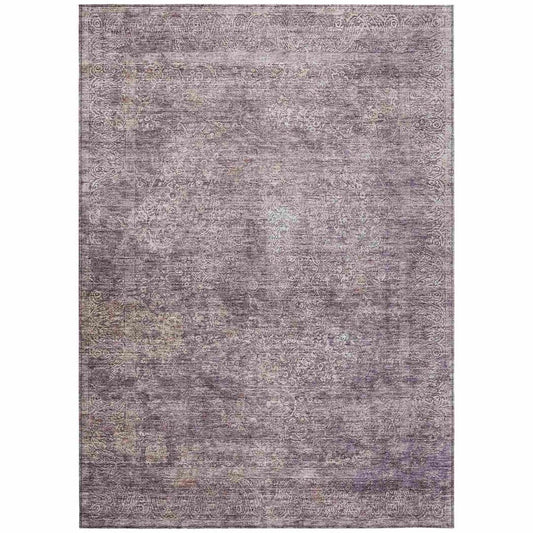 LOOMLAN Rugs Halora Purple Washable Indoor-Outdoor Rug