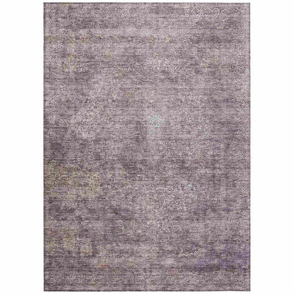 LOOMLAN Rugs Halora Purple Washable Indoor-Outdoor Rug