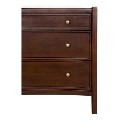 Noir Hampton Three Drawers Wood Side Table