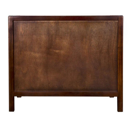 Noir Hampton Three Drawers Wood Side Table