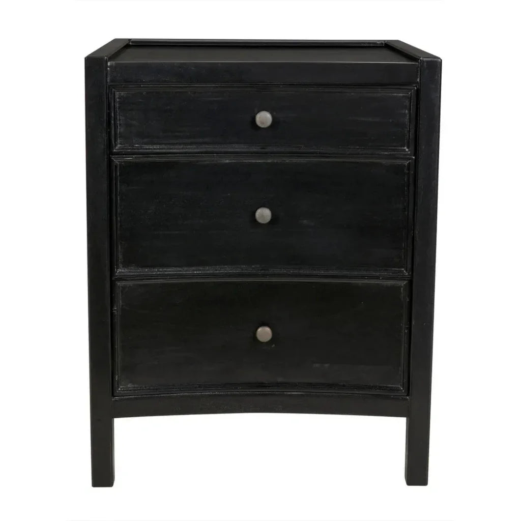 Hampton Three-Drawers Wood Night Stand