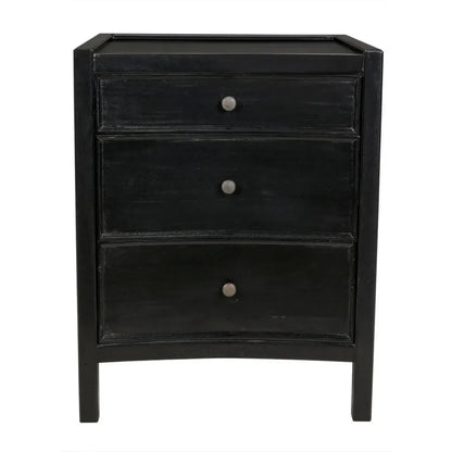 Hampton Three-Drawers Wood Night Stand