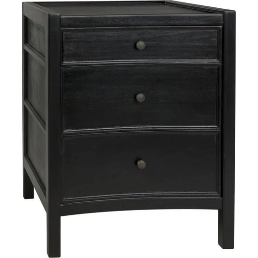 Hampton Three-Drawers Wood Night Stand