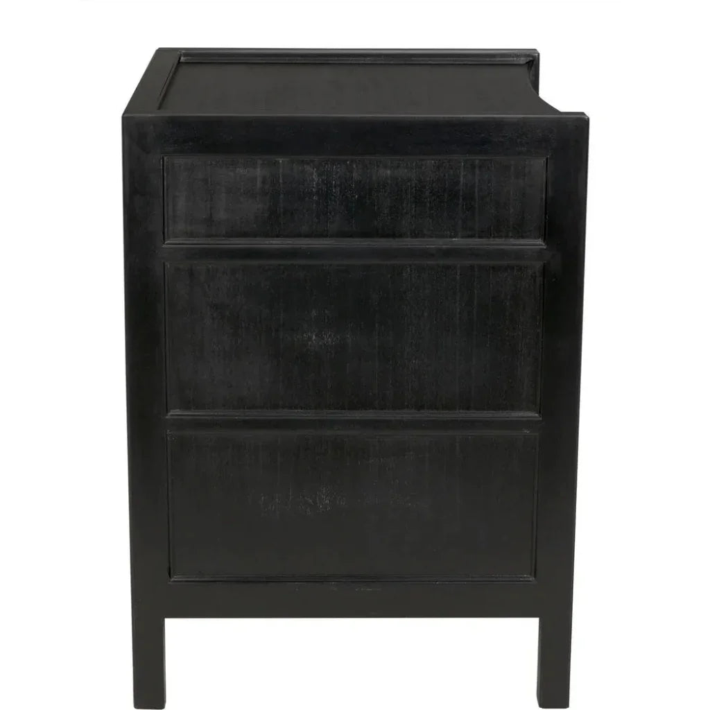 Hampton Three-Drawers Wood Night Stand
