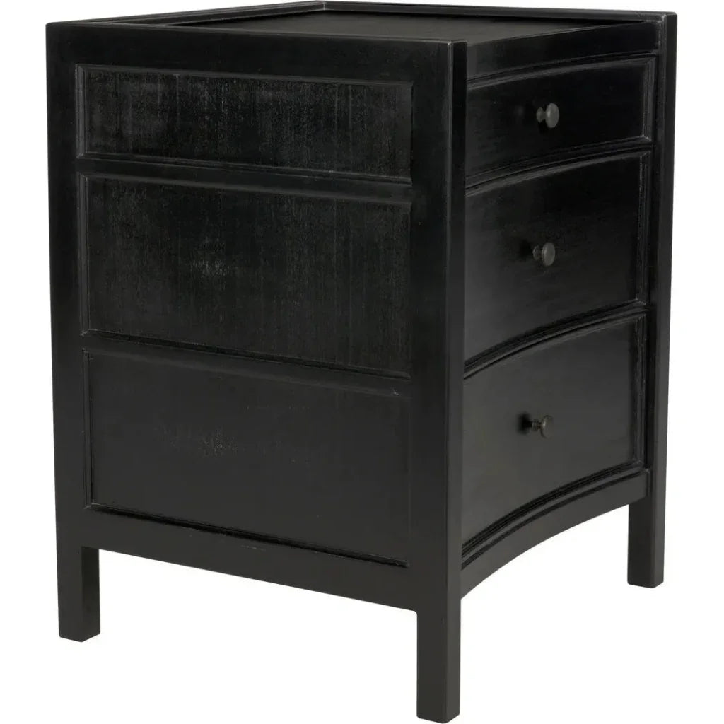Hampton Three-Drawers Wood Night Stand
