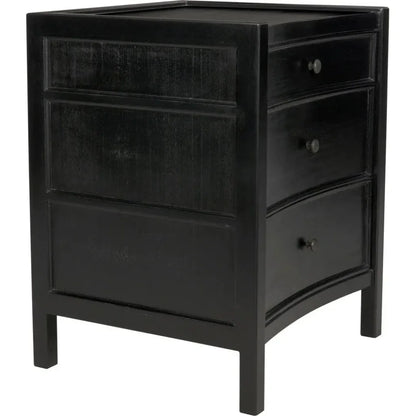 Hampton Three-Drawers Wood Night Stand