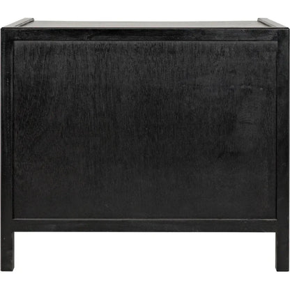 Noir Hampton Three Drawers Wood Side Table