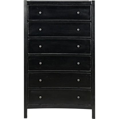 Noir Hampton Wooden Tall Boy Dresser