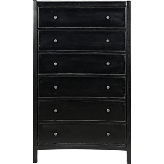 Noir Hampton Wooden Tall Boy Dresser