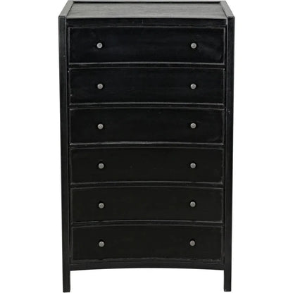 Noir Hampton Wooden Tall Boy Dresser