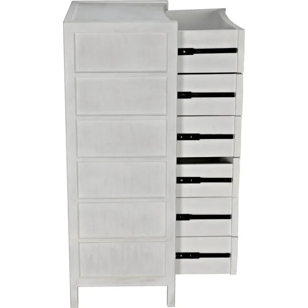 Noir Hampton Wooden Tall Boy Dresser