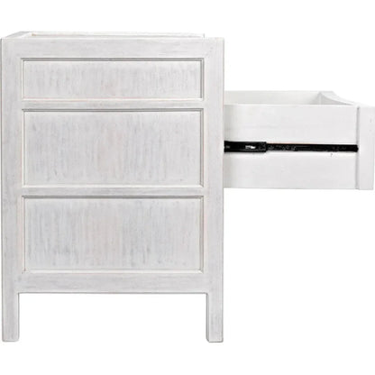 Hampton Three-Drawers Wood Night Stand