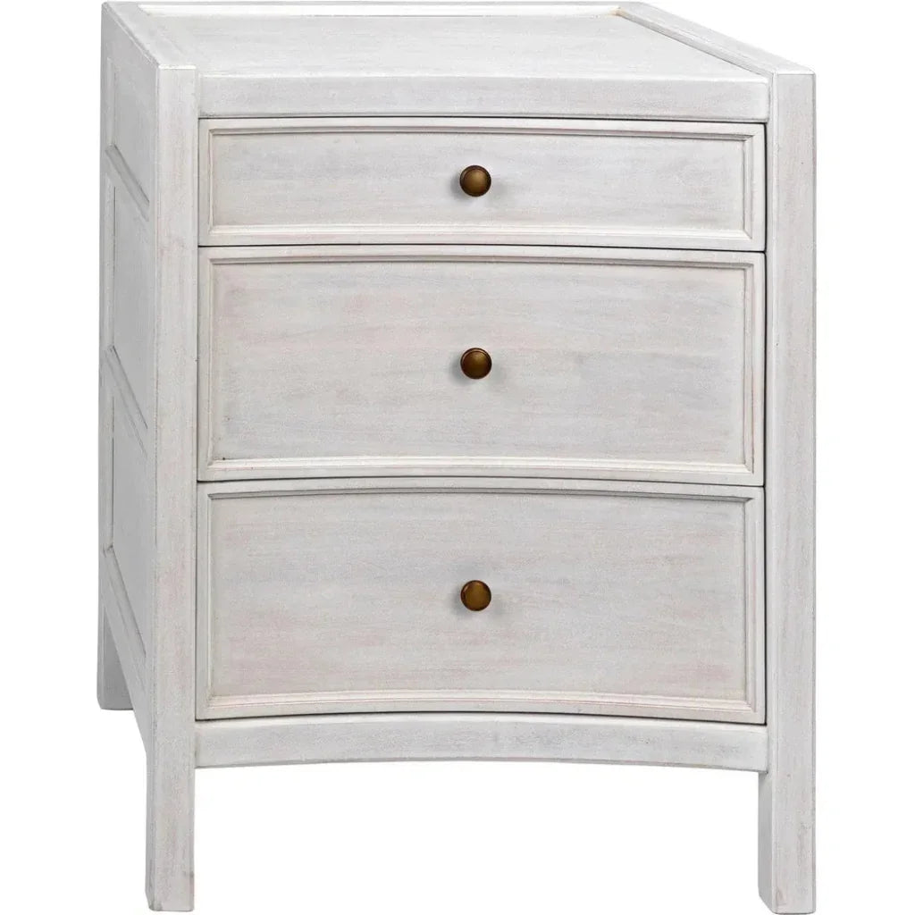 Hampton Three-Drawers Wood Night Stand