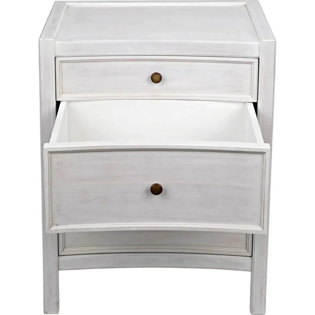 Hampton Three-Drawers Wood Night Stand