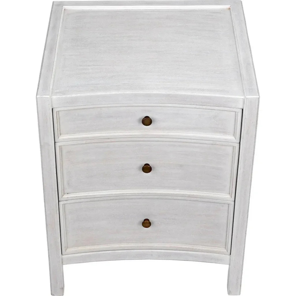 Hampton Three-Drawers Wood Night Stand