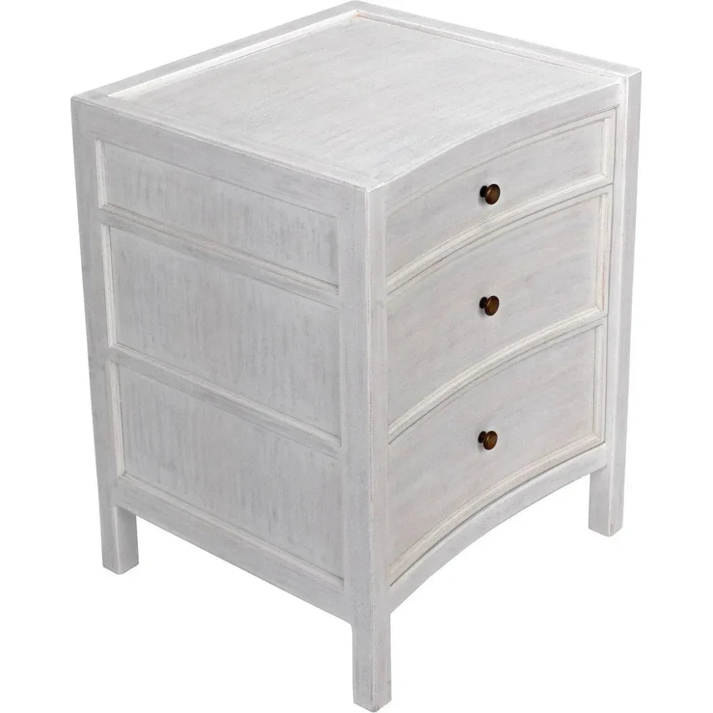 Hampton Three-Drawers Wood Night Stand