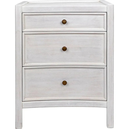 Hampton Three-Drawers Wood Night Stand