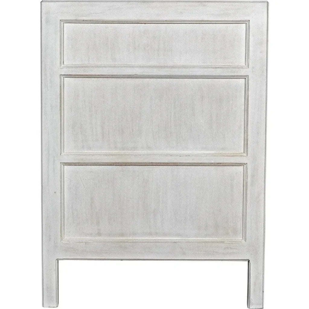 Noir Hampton Three Drawers Wood Side Table