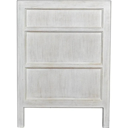 Noir Hampton Three Drawers Wood Side Table