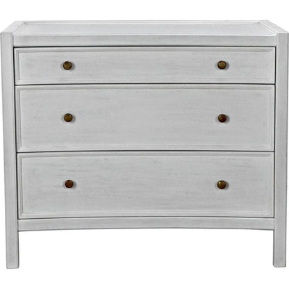 Noir Hampton Three Drawers Wood Side Table