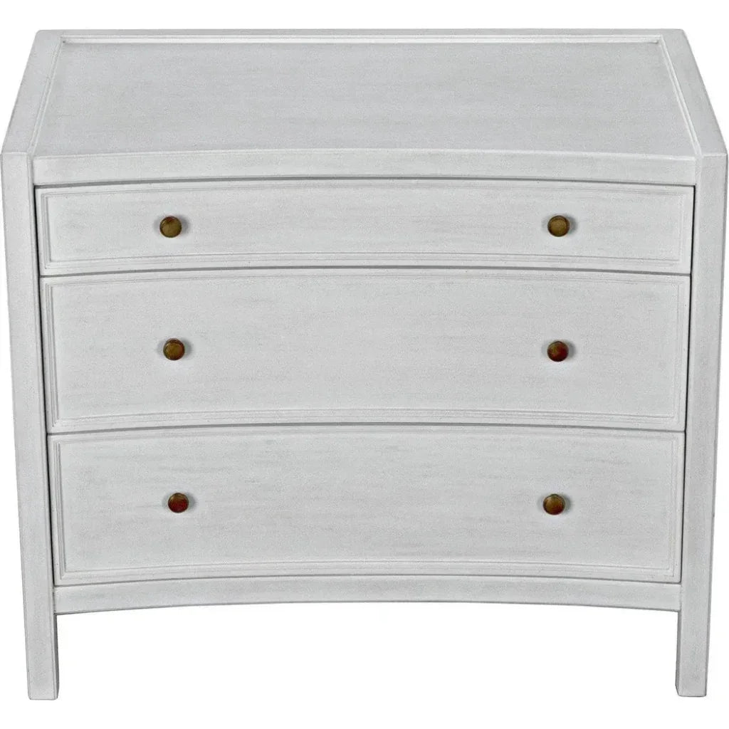 Noir Hampton Three Drawers Wood Side Table