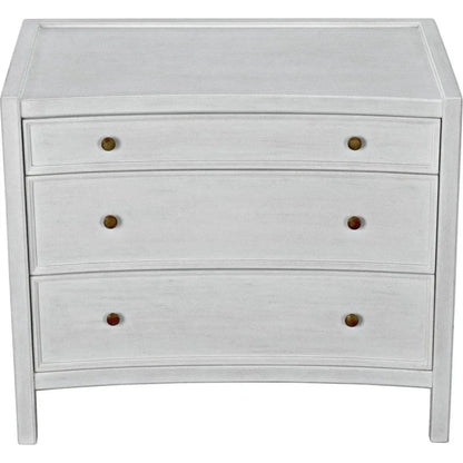 Noir Hampton Three Drawers Wood Side Table