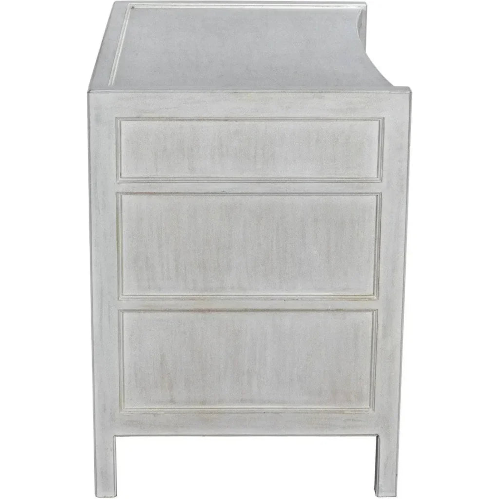 Noir Hampton Three Drawers Wood Side Table