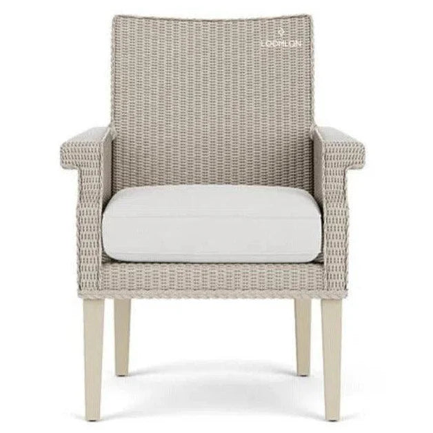 Hamptons Outdoor Furniture Wicker Dining Armchair - LOOMLAN - Lloyd Flanders - Outdoor Dining Chairs