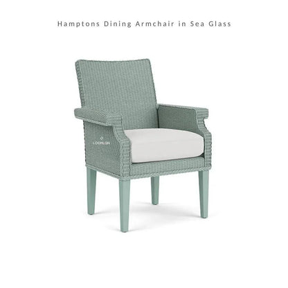 Hamptons Outdoor Furniture Wicker Dining Armchair - LOOMLAN - Lloyd Flanders - Outdoor Dining Chairs