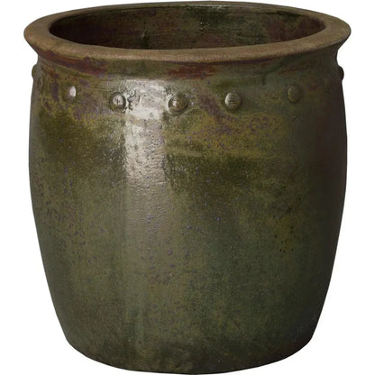 Handcrafted Round Ceramic Planter - LOOMLAN - Emissary - Planters