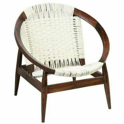 Handwoven Rope Papasan Darkwash Barrel Accent Chair Base - Sideboards and Things Brand_LOOMLAN Home, Color_Brown, Color_White, Game Room, Legs Material_Wood, Materials_Rope, Product Type_Occasional Chair, Upholstery Type_Rope, Wood Species_Mango