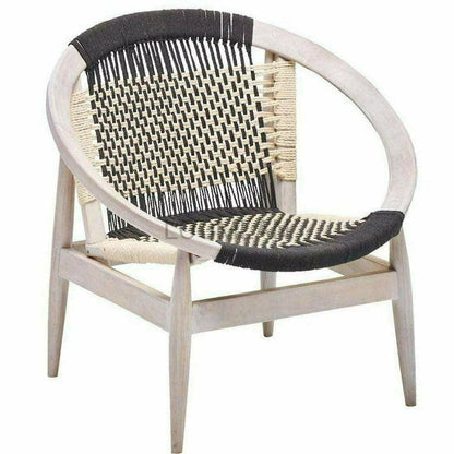 Handwoven Rope Papasan Whitewash Barrel Accent Chair Base - Sideboards and Things Accents_Black, Accents_Natural, Brand_LOOMLAN Home, Color_Black, Color_Multicolor, Color_White, Features_Exposed Wood, Finish_Distressed, Finish_Whitewashed, Game Room, Legs Material_Wood, Materials_Rope, Product Type_Club Chair, Product Type_Occasional Chair, Upholstery Type_Rope, Wood Species_Mango