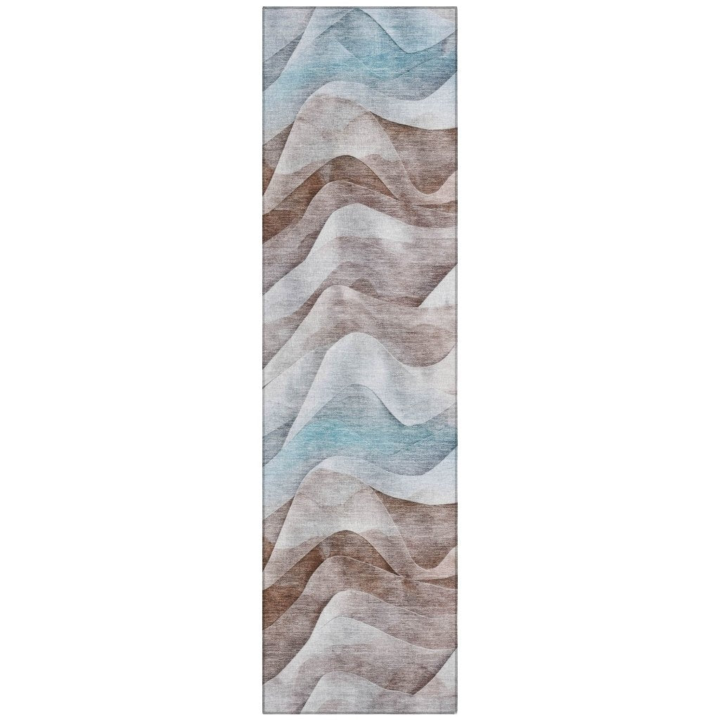 LOOMLAN Rugs Harmona Brown Washable Indoor-Outdoor Rug