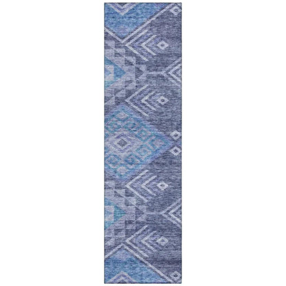 LOOMLAN Rugs Harmony Blue Washable Indoor-Outdoor Rug
