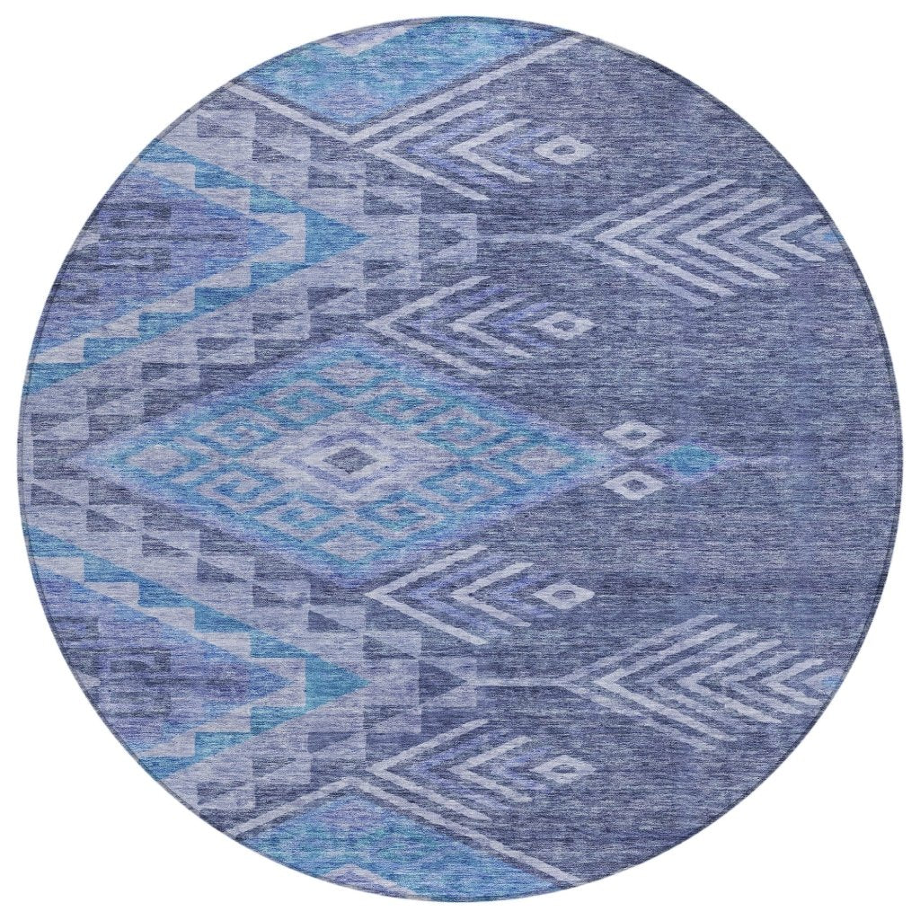 LOOMLAN Rugs Harmony Blue Washable Indoor-Outdoor Rug