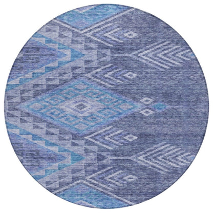 LOOMLAN Rugs Harmony Blue Washable Indoor-Outdoor Rug
