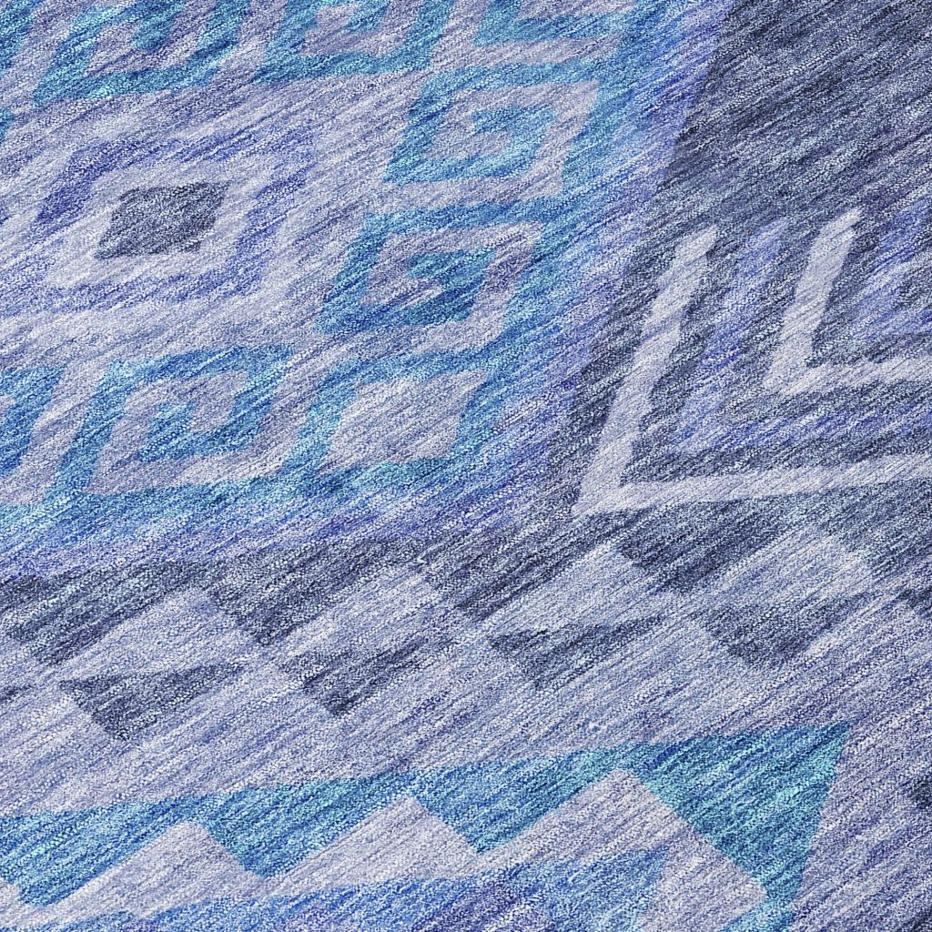 LOOMLAN Rugs Harmony Blue Washable Indoor-Outdoor Rug