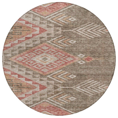 LOOMLAN Rugs Harmony Brown Washable Indoor-Outdoor Rug