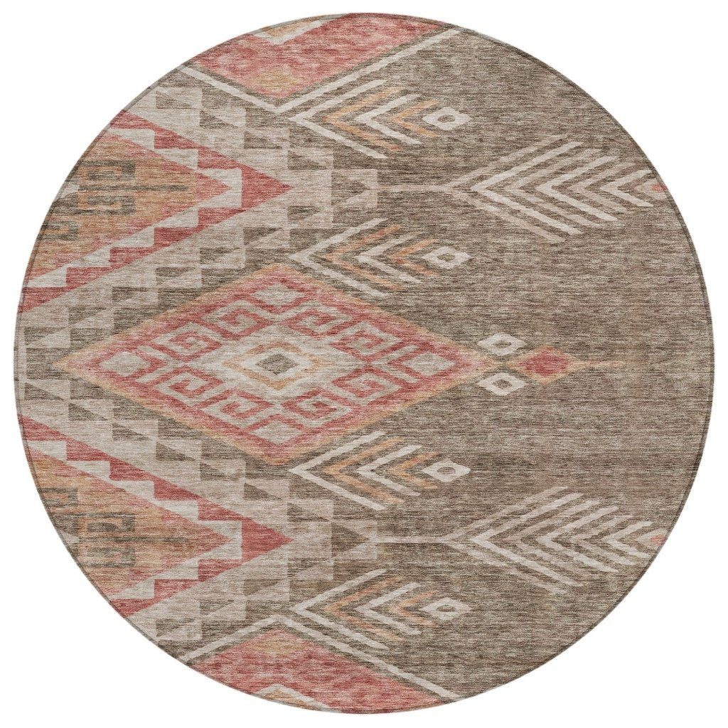 LOOMLAN Rugs Harmony Brown Washable Indoor-Outdoor Rug
