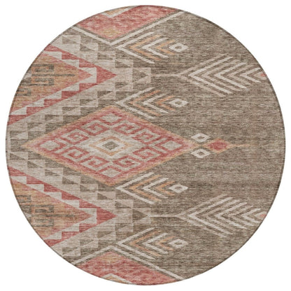 LOOMLAN Rugs Harmony Brown Washable Indoor-Outdoor Rug