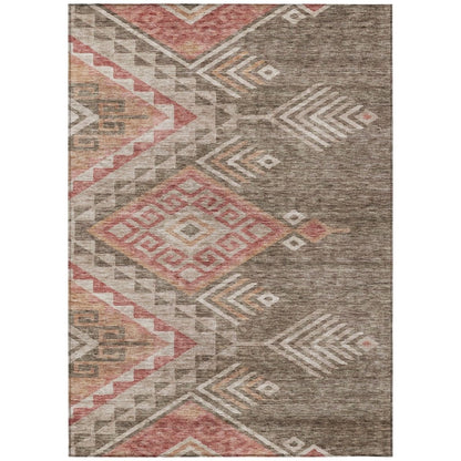 LOOMLAN Rugs Harmony Brown Washable Indoor-Outdoor Rug