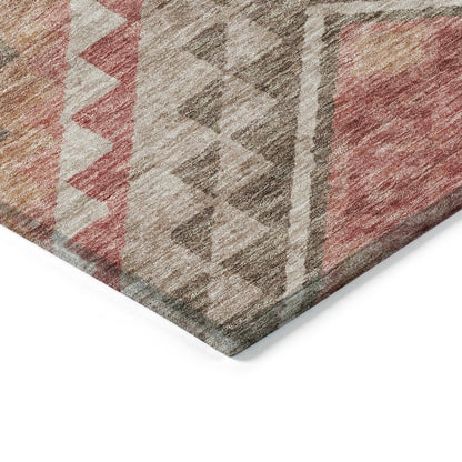 LOOMLAN Rugs Harmony Brown Washable Indoor-Outdoor Rug