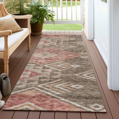 LOOMLAN Rugs Harmony Brown Washable Indoor-Outdoor Rug