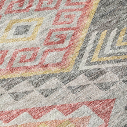 LOOMLAN Rugs Harmony Gray Washable Indoor-Outdoor Rug
