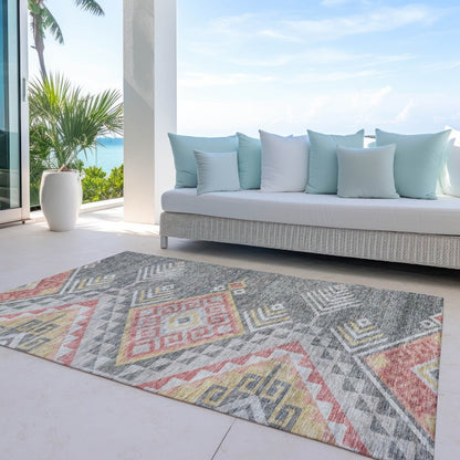 LOOMLAN Rugs Harmony Gray Washable Indoor-Outdoor Rug